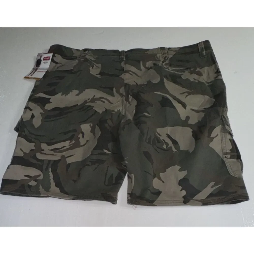 Men's Wrangler Flex Cargo Camo Shorts Relaxed Fit Tech‎ Pocket Size 48